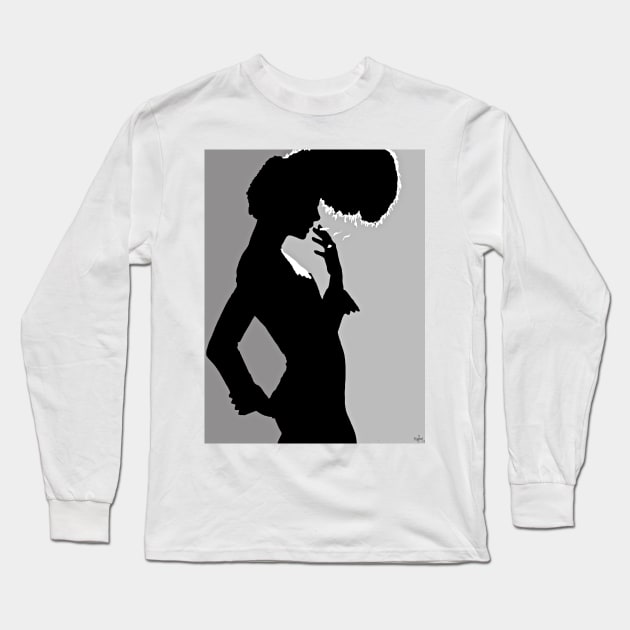 Femme Fatale c 1930 Provocateur Long Sleeve T-Shirt by Overthetopsm